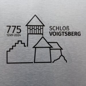 Autoaufkleber 775 Jahre Schloß Voigtsberg